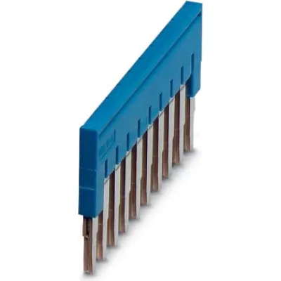 PHOENIX CONTACT Steckbrücke FBS 10-5 BU | 3036916 | Reihenklemmen-Verbindung | 10-polig | 5,2 mm Rastermaß | 24A | Blau