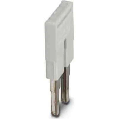 PHOENIX CONTACT Steckbrücke FBS 2-5 GY | 3038969 | 2-polig | 5,2mm Rastermaß | 24A | für Reihenklemmen | grau