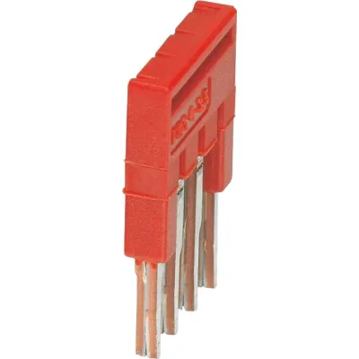 PHOENIX CONTACT Steckbrücke FBS 4-3,5 | 3213030 | 4-polig | Rastermaß 3,5 mm | 17,5A | isoliert | rot