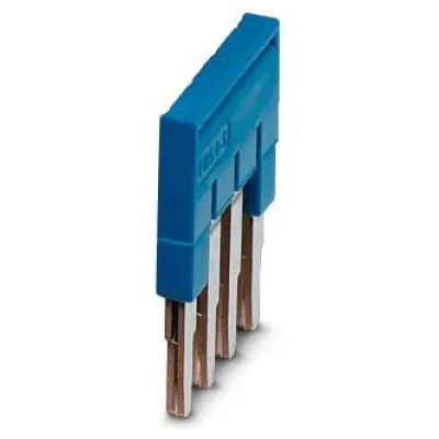 Phoenix Contact Steckbrücke FBS 4-5 BU | 4-polig | 5,2 mm Raster | 24A | isoliert | blau | Reihenklemmen Verbinder