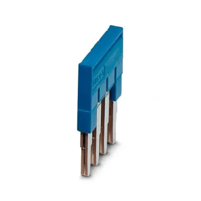 Phoenix Contact Steckbrücke FBS 4-5 BU | 4-polig | 5,2 mm Raster | 24A | isoliert | blau | Reihenklemmen Verbinder