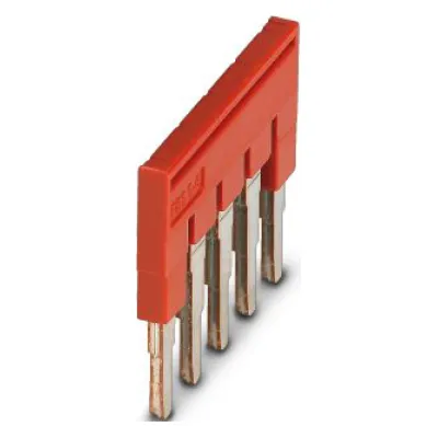 PHOENIX CONTACT Steckbrücke FBS 5-6 | 5-polig | für Reihenklemmen | 41A | 500V | 6,2mm Raster | isoliert | rot