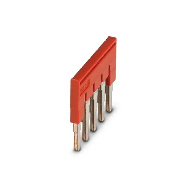 PHOENIX CONTACT Steckbrücke FBS 5-6 | 5-polig | für Reihenklemmen | 41A | 500V | 6,2mm Raster | isoliert | rot