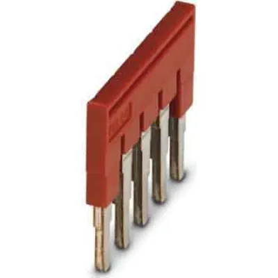 PHOENIX CONTACT Steckbrücke FBS 5-6 | 5-polig | für Reihenklemmen | 41A | 500V | 6,2mm Raster | isoliert | rot