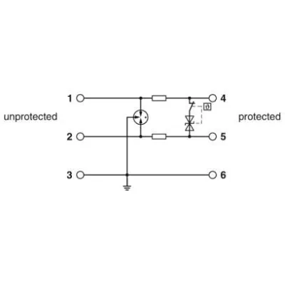PHOENIX CONTACT Überspannungsschutz | TTC-6P-1X2-24DC-PT-I | 24V DC | Typ 3 | Statusanzeige | HART | 0,6A | Klemme
