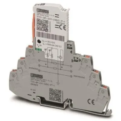 PHOENIX CONTACT Überspannungsschutzgerät TTC-6P-2X1-24DC-PT-I | 24V DC | Typ 3 | 0,6A | optische Anzeige | Klemme