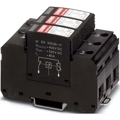 PHOENIX CONTACT Überspannungsschutzgerät VAL-MS-T1/T2 1000DC-PV/2+V | Typ 1/2 | 2-polig | 1000 V DC | PV-Anlagen