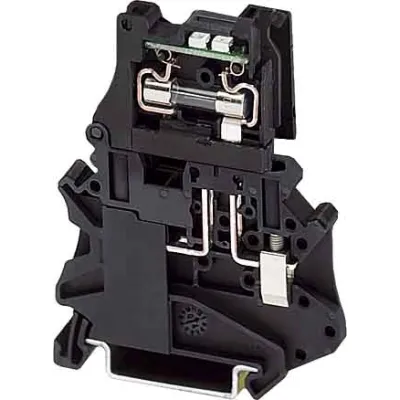 PHOENIX CONTACT | Sicherungsklemme UT 4-HESILED 24 | 24V LED | 6,3A | 5x20mm | Schraubanschluss | schwarz