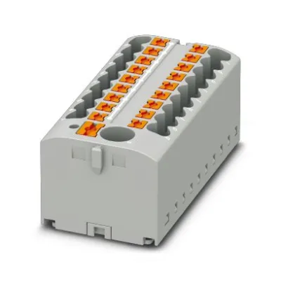 Phoenix Contact Verteilerblock PTFIX 6/18X2,5 GY | 19 Anschlüsse | Push-in-Anschluss | 24A | 450V | 1 Etage | grau