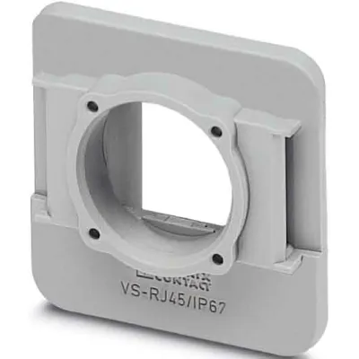 PHOENIX CONTACT Anbaurahmen RJ45 VS-08-A-RJ45/MOD-1-R-IP67 1689844 | IP67 | für Keystone | rund | Kunststoff | grau