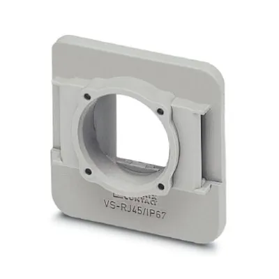PHOENIX CONTACT Anbaurahmen RJ45 VS-08-A-RJ45/MOD-1-R-IP67 1689844 | IP67 | für Keystone | rund | Kunststoff | grau