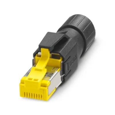 PHOENIX CONTACT RJ45-Steckverbinder VS-08-RJ45-10G/Q | Cat6A | 10 Gbit/s | IP20 | Kabelmontage | Gelb/Schwarz
