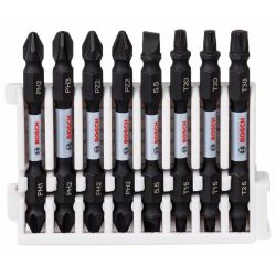 Pick and Click Impact Control Doppelklingenbit-Satz, 8-teilig (65mm, TORX, PH, P