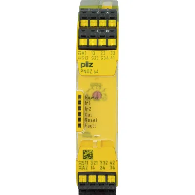 Pilz Sicherheitsschaltgerät PNOZ s4 C #751134 | Not-Aus-Schaltgerät | 48-240V AC/DC | 3n/o 1n/c | zweikanalig | 22,5mm