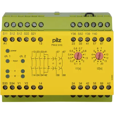 Pilz Sicherheitsschaltgerät PNOZ 2VQ 774013 | Not-Aus 24V DC | 3n/o 1n/c 2n/o t | Grundgerät | Schraubanschluss