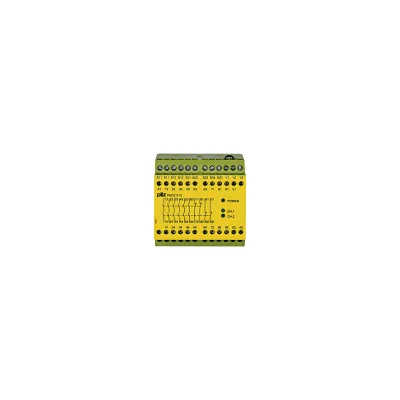 Pilz Sicherheitsschaltgerät PNOZ X10 #774709 | Not-Aus 24V DC | 6 Schließer | 4 Öffner | Schraubanschluss | 90mm