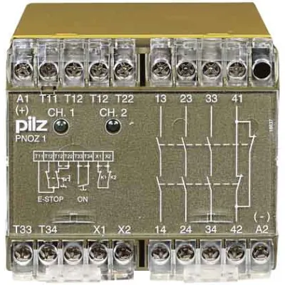 Pilz Not-Aus-Schaltgerät PNOZ 1 #775650 | 230V AC | 3S/1Ö | Sicherheitsschaltgerät | Schraubanschluss | 90mm
