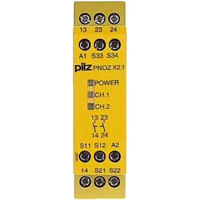 Pilz Not-Aus-Schaltgerät PNOZ X2.1 774306 | 24V AC/DC | 2 Schließer | Schraubanschluss | Hutschiene