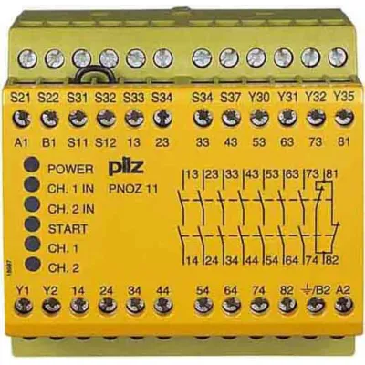 PILZ Sicherheitsschaltgerät PNOZ 11 #774080 | NOT-AUS Relais 24V AC/DC | 7NO 1NC | Grundgerät | Schraubklemmen