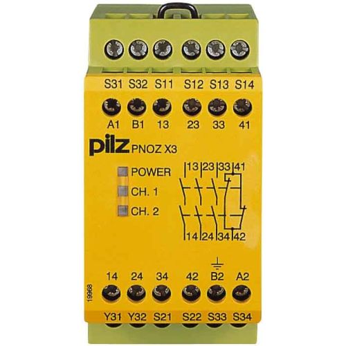 Bild: Pilz Sicherheitsrelais PNOZ X3 240VAC 24VDC 3n/o 1n/c 1so