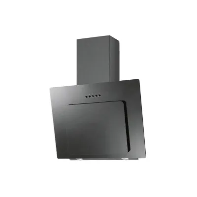 PKM Dunstabzugshaube 9039X | Kaminhaube Wandmontage | 60 cm | Randabsaugung | Glas schwarz | LED | Energieklasse A