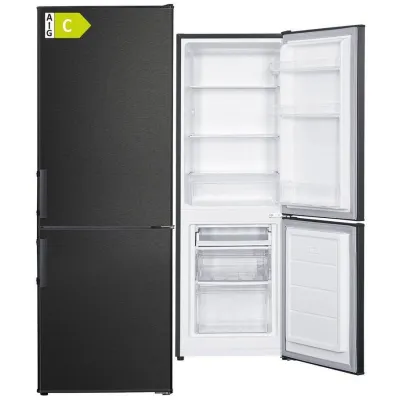 PKM Kühl-Gefrierkombination BKG173CB | 173 Liter | Energieklasse C | LED Beleuchtung | regelbares Thermostat | schwarz