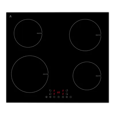 PKM Induktionskochfeld IN4B-3 G | 4 Kochzonen | 7200 W | Booster | Touch Control | Glaskeramik | 59 cm