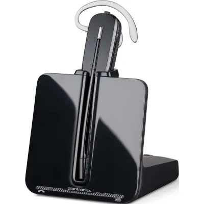 Poly CS540A DECT-Headset 84693-02 | Wireless Festnetz | Noise Cancelling | 120m Reichweite | 7h Akku | Schwarz