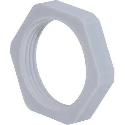 Plica Gegenmutter M20 PA6/GFK 907211920 | Sechskantmutter metrisch | glasfaserverstärkt | halogenfrei | grau