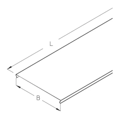 PohlCon Installationsrinnen-Deckel RID 05S | Deckel für Kabelrinne | 50 mm Breite | Stahl | 3000 mm Länge | aufrastend