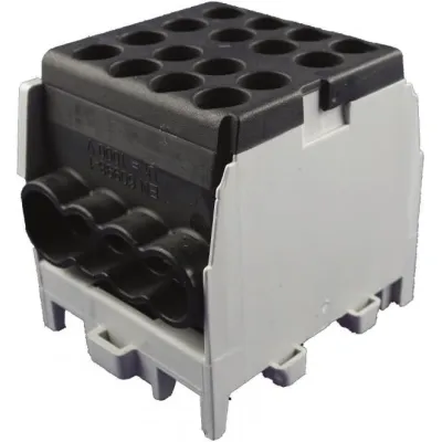 Pollmann Hauptleitungsabzweigklemme HLAK 25-1/6 M2 2080177 | Abzweigklemme 1-polig | 35 mm² | berührungssicher | schwarz