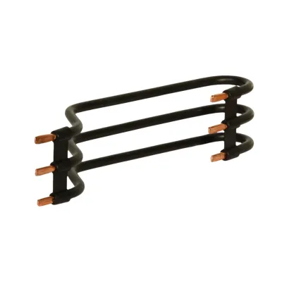 Pollmann Verdrahtungssatz VS/3-125/10 | 3-phasig | Verdrahtungsbrücke 3x10mm² Stift | 125mm | isoliert | schwarz