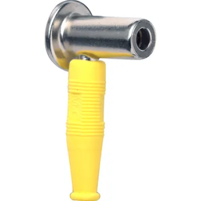 GIRA Potentialstecker Winkel-Buchsenstecker 044757 | DIN 42801 | System 55 | für 6mm² | gelbe Isoliertülle