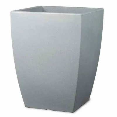 PP Plastic Pflanztopf Bologna 40x40xH53,5 cm stony grey