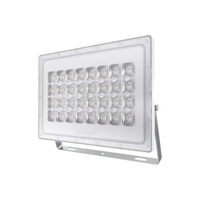 PRACHT LED-Fluter FLOODY ECO 50W 6500lm 3000K | IP65 IK07 | schwenkbar | Aluminium | Wand- & Deckenmontage | weiß