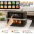 Bild: ProfiCook XXL Heißluftfritteuse PC-FR 1313 H | 10L Airfryer | 2 Kammern | 2400W | fettfrei | Sensor Touch | Schwarz