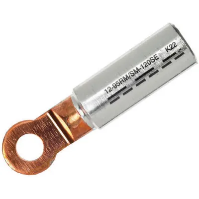 Intercable Presskabelschuh ICALCU15010 | Al/Cu | 150mm² rund | M10 | DIN 46329 | längsdicht | blank