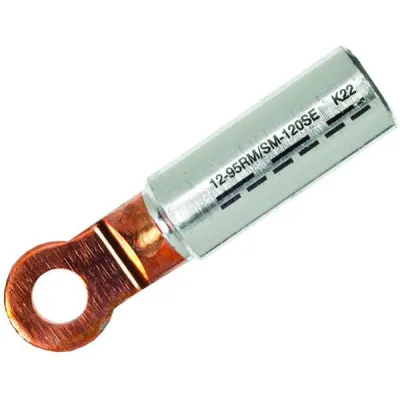 Intercable Presskabelschuh ICALCU15010 | Al/Cu | 150mm² rund | M10 | DIN 46329 | längsdicht | blank