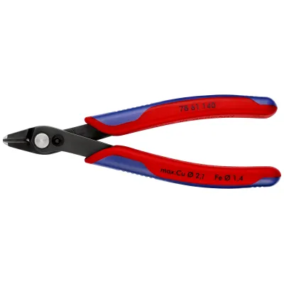 KNIPEX Elektronik Seitenschneider 78 61 140 | Super Knips XL | 140 mm | INOX | präzise Spitze | brüniert | Öffnungsfeder
