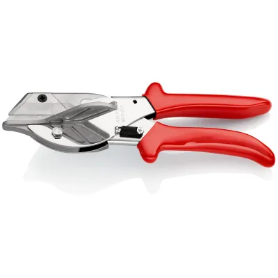 KNIPEX Gehrungsschere 94 35 215 | 215 mm | für Kunststoff- & Gummiprofile | 0-90° Schnitte | austauschbare Klinge