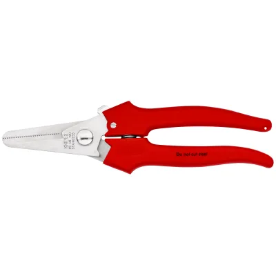 KNIPEX Kombischere 95 05 190 SB | Vielzweckschere 190mm | Präzisionsschliff | Kunststoffgriff | Rostfrei | Rot