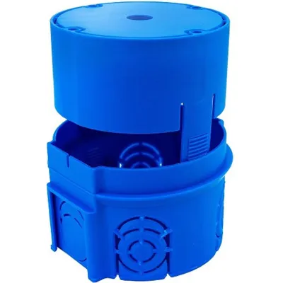 Primo Multidose P002 | Unterputz Hohlwand-Gerätedose | 64 mm rund | Tiefe 58-75 mm | Kunststoff halogenfrei | blau
