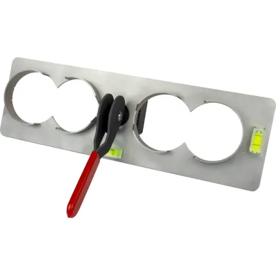 Primo Unterputz Bohrschablone P718-05 | 5-fach | 82 mm | Metall | für Einbaudose | Edelstahl | exakte Bohrhilfe