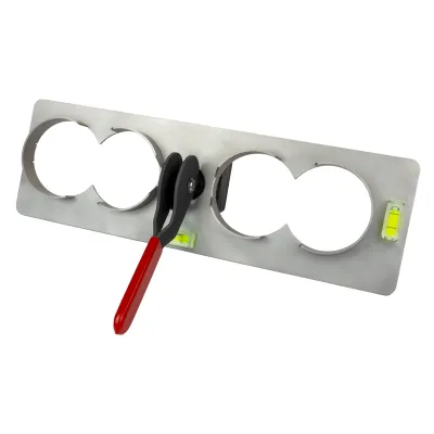 Primo Unterputz Bohrschablone P718-05 | 5-fach | 82 mm | Metall | für Einbaudose | Edelstahl | exakte Bohrhilfe