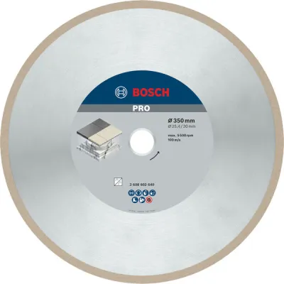 Bosch Diamant-Trennscheibe 2608602640 | PRO Ceramic | Ø 350 mm | Bohrung 30 mm | für Keramik & Naturstein