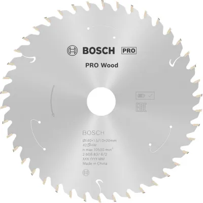 Bosch Kreissägeblatt 140 mm x 20 mm | 42 Zähne Carbide | für Akku-Handkreissäge Holz | extra dünn 1,5 mm