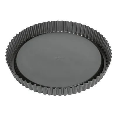 my basics Tarteform Profi 188012 | Obstbodenform 28 cm | Antihaftbeschichtung | Metall | anthrazit