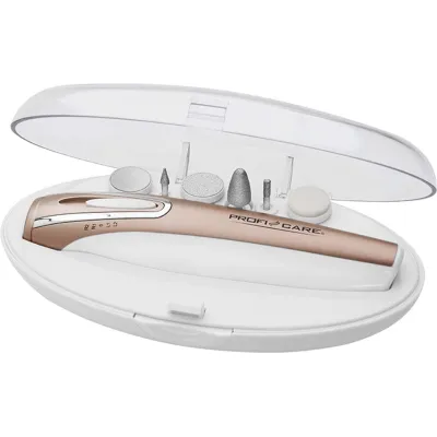 ProfiCare Maniküre-Pediküre-Set PC-MPS 3016 | Elektrisch | 6 Aufsätze | 4 Stufen | LED-Licht | Aufbewahrungsbox | Weiß