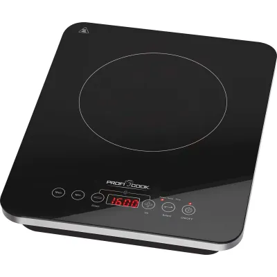 ProfiCook Induktionskochfeld PC-EKI 1062 | 2000W | Einzelkochplatte | Sensor-Touch | Timer | Kindersicherung | Schwarz