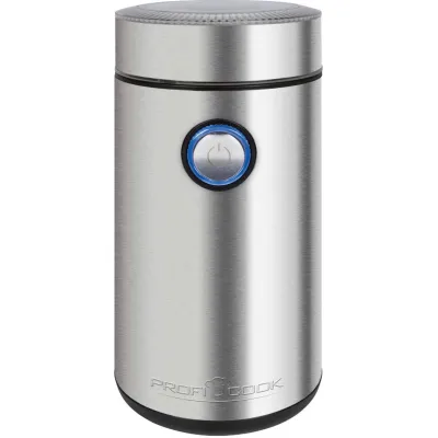 ProfiCook Kaffeemühle PC-KSW 1216 | elektrisch | 150W Schlagmesser | 40g Bohnenbehälter | Sichtfenster | Edelstahl